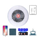 USB Rechargeable Fan Lamp Live Broadcast Multi-function Tent Camping Lamp, Style:Fan Light