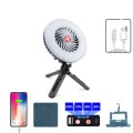 USB Rechargeable Fan Lamp Live Broadcast Multi-function Tent Camping Lamp, Style:Fan Light + Bracket