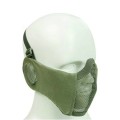 WoSporT Half Face Metal Net Field  Ear Protection Outdoor Cycling Steel Mask(Green)