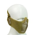 WoSporT Half Face Metal Net Field  Ear Protection Outdoor Cycling Steel Mask(Tan)