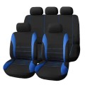 9 PCS Four Seasons Universal Seat Cover Cushion Car Fur Seat Covers Set Universal Cushion(Blue)