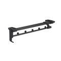 Y02 12 inches 5 Beads Wardrobe Hardware Push-Pull Hanging Rod Clothes Rail