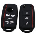 Do not Touch My Key Style Silicone Car Key Cover for Volkswagen Jetta Polo Passat Skoda Tiguan Golf(