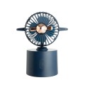 Creative Aircraft Shaking Head Fan Office Desktop USB Charging Mini Fan(Light Luxury Blue)