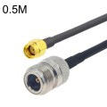 RP-SMA Male to N Female RG58 Coaxial Adapter Cable, Cable Length:0.5m