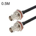 BNC Female To BNC Female RG58 Coaxial Adapter Cable, Cable Length:0.5m