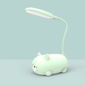 Cartoon Cat Design LED Eye Protection Reading Lamp USB Rechargeable Desk Lamp(Green)