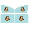 4 PCS / Set Car Window Magnet Sunshade Curtain Heat Insulation Sun Block(Blue Owl)