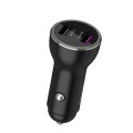 QIAKEY QK505 Dual Ports Fast Charge Car Charger(Black)