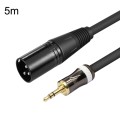 3.5mm To Caron Male Sound Card Microphone Audio Cable, Length:5m
