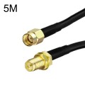 RP-SMA Male To RP-SMA Female RG58 Coaxial Adapter Cable, Cable Length:5m