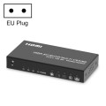 FJGEAR FJ-401HF 4 In 1 Out 4K HDMI Splitter Supports Four Screen Segmentation, Plug Type:EU Plug(Bla