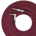 Guitar Connection Wire Folk Bass Performance Noise Reduction Elbow Audio Guitar Wire, Size:10m(Red B