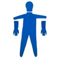 Photo Stretchy Body Green Screen Suit Video Chroma Key Tight Suit, Size: 170cm(Blue Split)