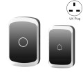 CACAZI A20 Smart Home Wireless Doorbell Digital Music Remote Control Doorbell, Style:UK Plug(Black)
