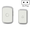 CACAZI A20 Smart Home Wireless Doorbell Digital Music Remote Control Doorbell, Style:EU Plug(Silver)