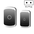 CACAZI A20 Smart Home Wireless Doorbell Digital Music Remote Control Doorbell, Style:EU Plug(Black)