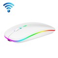 3 Keys RGB Backlit Silent Bluetooth Wireless Dual Mode Mouse(White)
