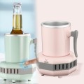 Fast Cooling Cup Mini Chilled Drinks Juice Desktop Quick-Freeze Cooling Drinks Cup, CN Plug(Pink)