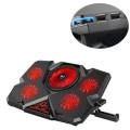 CoolCold 5V Speed Control Version Gaming Laptop Cooler Notebook Stand,Spec: Red Basic Model