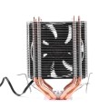 Desktop Computer 6 Copper Tube CPU Radiator Super Quiet Without Light 3-pin Single Fan