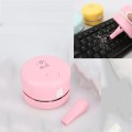 Handheld Desktop Vacuum Cleaner Mini Keyboard Student Eraser Desktop Cleaner Sweeper(Peach Powder)