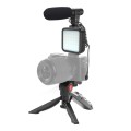 KIT-01LM 3 in 1 Video Shooting LED Light Portable Tripod Live Microphone, Specification:USB Charging