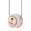 MD666-3 Cartoon Space Capsule Mini Portable Bladeless Hanging Neck Fan(Pink)