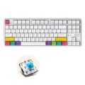 Ajazz K870T 87-keys Wired Bluetooth + Type-C Rechargeable Mechanical Keyboard  Mini RGB Backlit Keyb