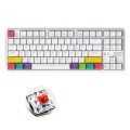 Ajazz K870T 87-keys Wired Bluetooth + Type-C Rechargeable Mechanical Keyboard  Mini RGB Backlit Keyb