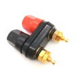 10 PCS One-piece Speaker Two-position Hexagonal Power Amplifier Terminal Red and Black Power Hexagon