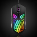 FREEDOM-WOLF M5 12000 DPI 6 Keys Wasp Lightweight Wired Hollow Gaming Mouse, Cable Length: 1.7m(Blac