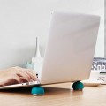Creative Laptop Compact Portable Invisible Mushroom Stand Desktop Heightening Fan Heater Shelf(Green