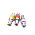 9 PCS / 3 Pairs RCA Female to Female Straight-through Head AV Lotus Butt Joint Extension Head Audio