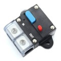 50A Auto Circuit Breaker Car Audio Fuse Holder Power Insurance Automatic Switch(Blue)