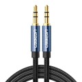 Ugreen AV112 Audio Cable 3.5mm Speaker Line Aux Cable, Length:1m(Blue)