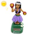 Solar Powered Dancing Hula Girl Swinging Bobble Toy Gift for Car Decoration
