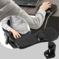 Rotation Computer Desktop Laptop Mouse Tray Elbow Pad Wrist Rest Plate Support Install on Desk and C