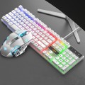 X-L SWAB GX50 Computer Manipulator Feel Wired Keyboard + Macro Programming Mouse,  White Mixed