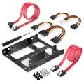 2.5 Inch to 3.5 Inch External HDD SSD Metal Mounting Kit Adapter Bracket With SATA Data Power Cables