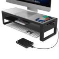 Vaydeer Metal Display Increase Rack Multifunctional Usb Wireless Laptop Screen Stand, Style:L-Wirele