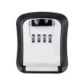 Wall-Mounted Key Code Box Construction Site Home Decoration Four-Digit Code Lock Key Box(Gray)