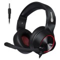 NUBWO N11 Gaming Subwoofer Headphone with Mic, Style:Single 3.5mm(Black and Red)