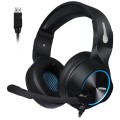 NUBWO N11 Gaming Subwoofer Headphone with Mic, Style:Single USB(Black and Blue)