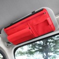 Car Sun Block Glasses Case Document Holder Car Plastic Frame Zipper Type Multi-Function Card Bag Sto