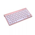 USB External Notebook Desktop Computer Universal Mini Wireless Keyboard Mouse, Style:Keyboard(Rose G