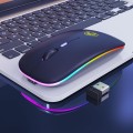 iMICE  E-1300 4 Keys 1600DPI Luminous Wireless Silent Desktop Notebook Mini Mouse, Style:Charging Lu