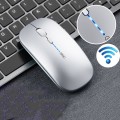 Inphic PM1 Office Mute Wireless Laptop Mouse, Style:Battery Display(Space Silver)