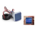 AD16-22FVA Square Signal Indicator Type Mini Digital Display AC Voltage And Current Meter(Blue)