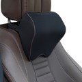 Car Headrest Pillow Neck Pillow Car Memory Foam Cervical Pillow Interior Supplies(Black Brown Edge)